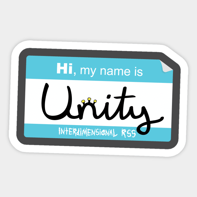 Hello, My Name is Unity Sticker by Interdimensional RSS